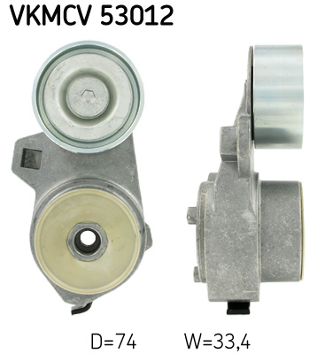 SKF VKMCV 53012 Rullo tenditore, Cinghia Poly-V-Rullo tenditore, Cinghia Poly-V-Ricambi Euro